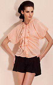 ts bat sleeve volant scollatura blusa shirt (più colori)