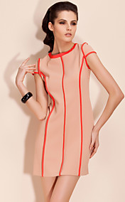 TS Contrast Color Lined Day Dress