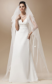 Three-tier Tulle With Rhinestones Chapel Veil (More Colors)