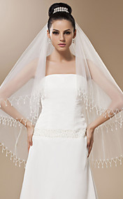 One-tier Tulle Fingertip Length Veil (More Colors)