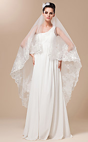 One-tier Tulle With Embroidery Chapel Length Wedding Veil