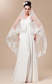One-tier Tulle With Embroidery Chapel Length Veil