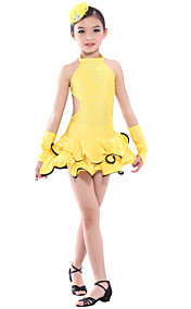 spandex dancewear desempeño latin dance traje para los niños