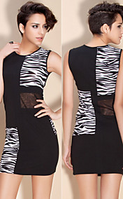 TS Animal Print Mosaic Bodycon Dress