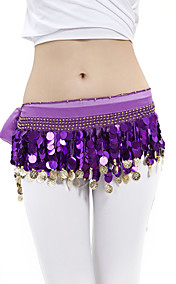 Dancewear Chiffon With 88 Copper Coins Belly Dance Hip Scarf for Ladies More Colors