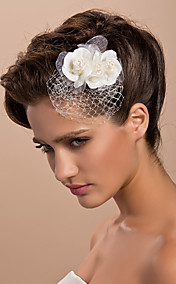 Gorgeous Tulle Wedding Bridal Three Flowers/ Headpiece