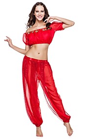 Dancewear Chiffon With Beading Belly Top And Pant for Ladies More Colors