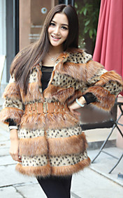 Fine-Looking Long Sleeve Faux Fur Career/Party Coat