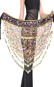 Polyester With Beading And 150 Coins Performance Dance Belt For Ladies