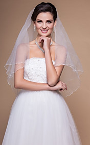 One-tier Elbow Wedding Veils With Finished/Pencil Edge (More Colors)