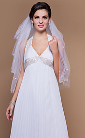 Four-tier Elbow Wedding Veils With Cut Edge (More Colors)