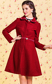 TS VINTAGE Lapel Self Belted Swing Tweed Coat