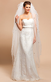 Ten-tier Waltz Wedding Veil With Scalloped Edge