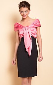 TS Off Shoulder Contrast Color Dress