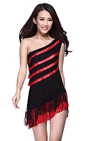 Dancewear katoen met kant en kwasten Latin Dance Dress For Ladies