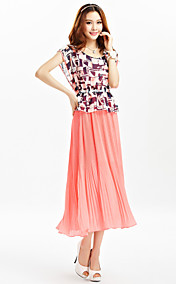 TS Print Pleats Midi Dress