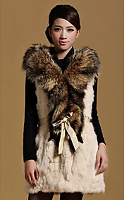 Nice Raccoon Fur Shawl Rabbit Fur Casual/Party Vest(More Colors)
