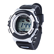  Solar Powered Waterproof EL Digital Stopwatch Sport Wristwatch
