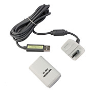  Rechargable USB Battery Charger for Xbox 360 Control Pad (White)