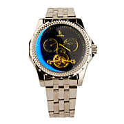  Men Stainless Steel Automatic Tourbillon Moonface Watch