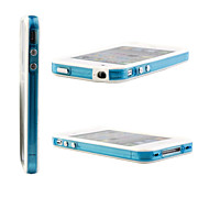  Bumper Case for iPhone 4 (White+ Blue)