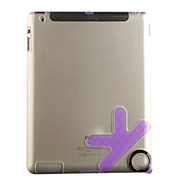  OK Finger Ring Hook Design Hard Plastic Shell Case for Apple iPad 2 2nd Gen (clear-purple)