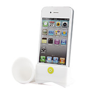  Cute iPhone 4 Horn Stand Speaker(White)