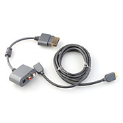  Gold Plated L/R-RCA Digital Audio Cable and HDMI TO HDMI Cable for Xbox 360