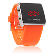  Silicone Band Jelly LED Wrist Watch For Men Women(Orange)