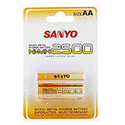  Sanyo 2500mAh 1.2V Ni-MH Rechargeable AA Batteries (2-Pack)