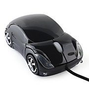  Sports Car Style Wired Optical Mouse (Black)
