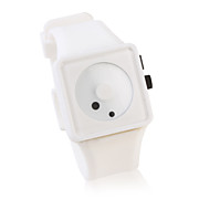  Fashion Silicone Band Quartz Wrist Watch(White)