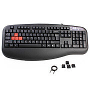  K4-200 PC Gaming Keyboard with Key Caps (Black)