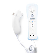  Remote MotionPlus en Nunchuk Controller met Hoesje voor Wii (Wit)