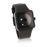  Mode unisexe poignet en silicone montre - noire