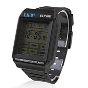  Waterproof Touch Screen EL Light Remote Control Wrist Watch - Black