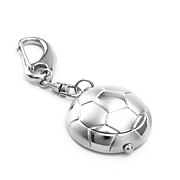 Fashionable Football PC Quartz Keychain Watch (Silver)