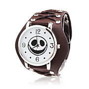  Military Coffee Leather Band Quartz Wrist Watch with Dismountable Case