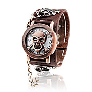  Military Coffee Leather Band Quartz Wrist Watch with Dismountable Case