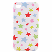  Stylish Star Hard Case for iPhone4G (White)