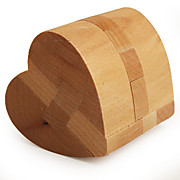  Wooden IQ Brain Teasr Heart Lock IQ Puzzle Magic Cube