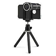  10x Zoom Telescope Lens w/ Tripod & Back Case for iPhone 4 / 4S - Black