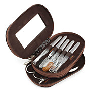  Stainless Steel Manicure and Makeup Kit (Coffee,13 packs)