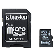  16gb Kingston mémoire carte microSDHC et microSD adaptateur (classe 4)