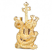  16GB Long Dragon Style USB Flash Drive Necklace (Gold)