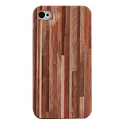  houten graan vet strepen patroon beschermhoes voor iPhone 4 en 4s (bruin)