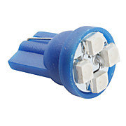  T10 3528 SMD 4-LED Blue Light Bulb for Car (DC 12V, Set of 4 pcs)