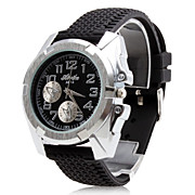  Men's LCT Silicone Analog Quartz Wrist Watch A614 gz0009001 (Black)