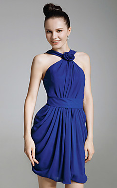 Chiffon Sheath/Column Straps Short/Mini Cocktail Dress inspired by Ginnifer Goodwin at Golden Globe