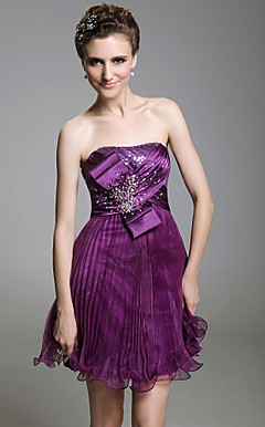 HOLMA - Robe de Cocktail Satin Tulle